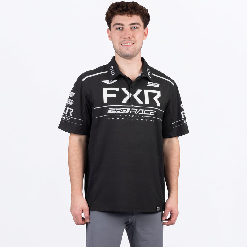 MRaceDivPerformanceUPFPolo_Shirt_BlackWhite_SKU_252010-_1001_Front