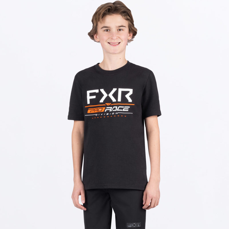 YthRaceDivisionPremium_T-Shirt_BlackOrange_SKU_251534-_1030_Front